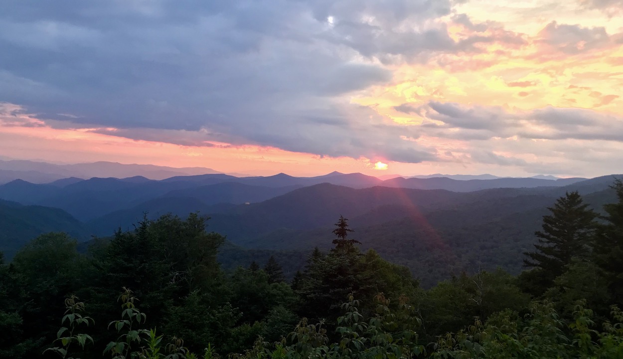 Blue Ridge Parkway - Sunset from Cowee Mountain Overlook